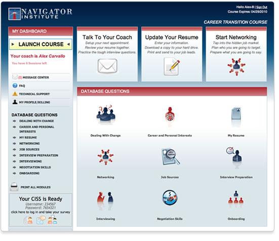 Navigator Institute Dashboard Preview